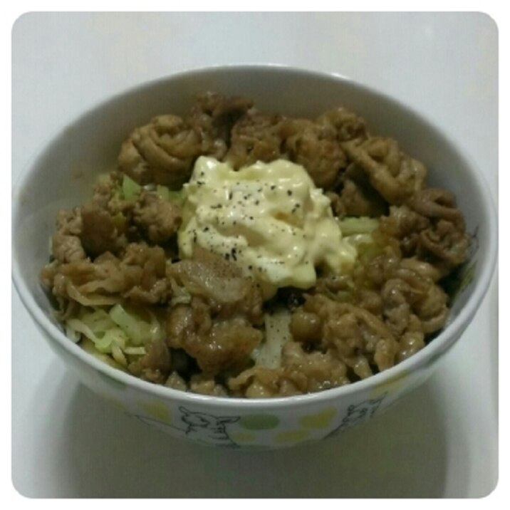 しゃぶしゃぶ肉で簡単甘辛豚丼